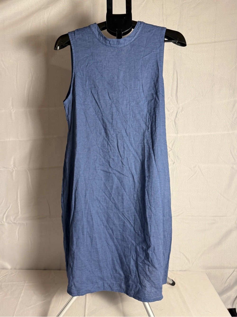 Valentina Naldi Sleeveless Blue Tank Linen Dress Size Medium NWT